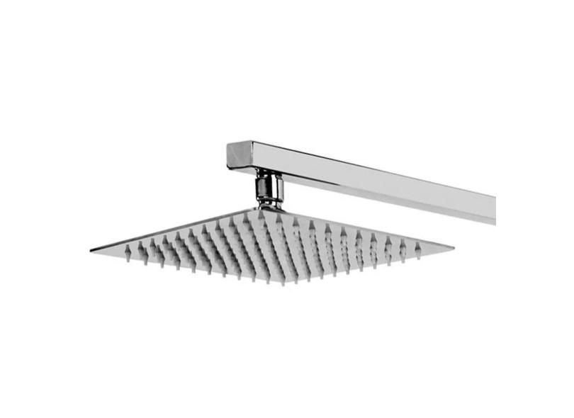 Chuveiro Inox Quadrado Slim Suporte Ducha Cromada Banho
