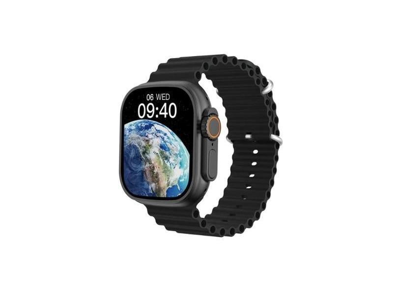 Relógio Digital Smartwatch Watch 9 Ultra Mini 41mm Pulseira Oceano Preto-Unissex