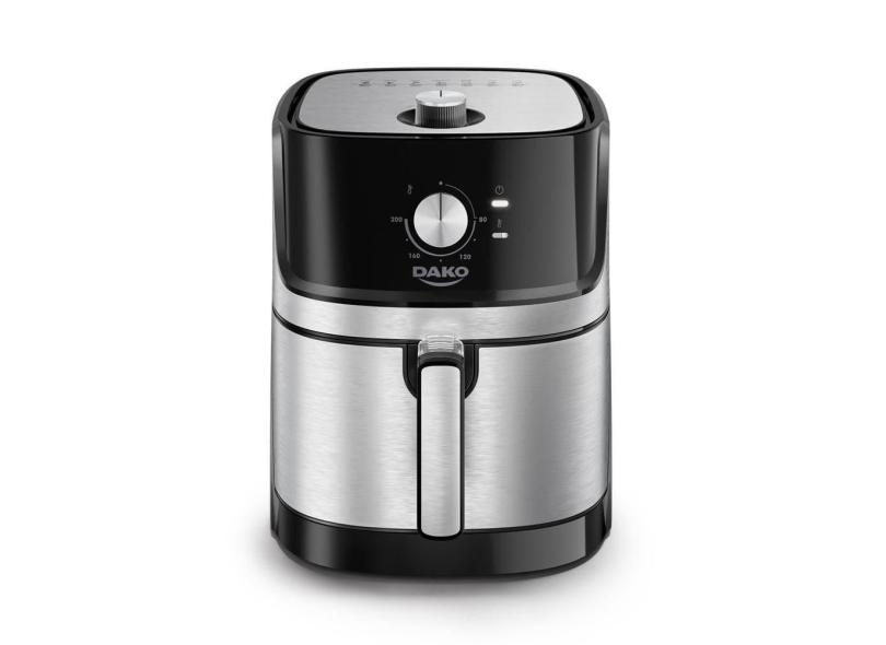 Fritadeira Elétrica Air Fryer Sem Óleo 5L Dako com Painel Analógico 1700W Preto/Inox 220V