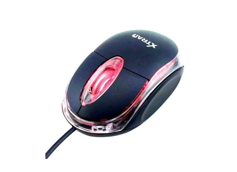 Mouse Óptico Com Fio Usb P/ Notebook Pc Escritório 3 Botões - XTRAD