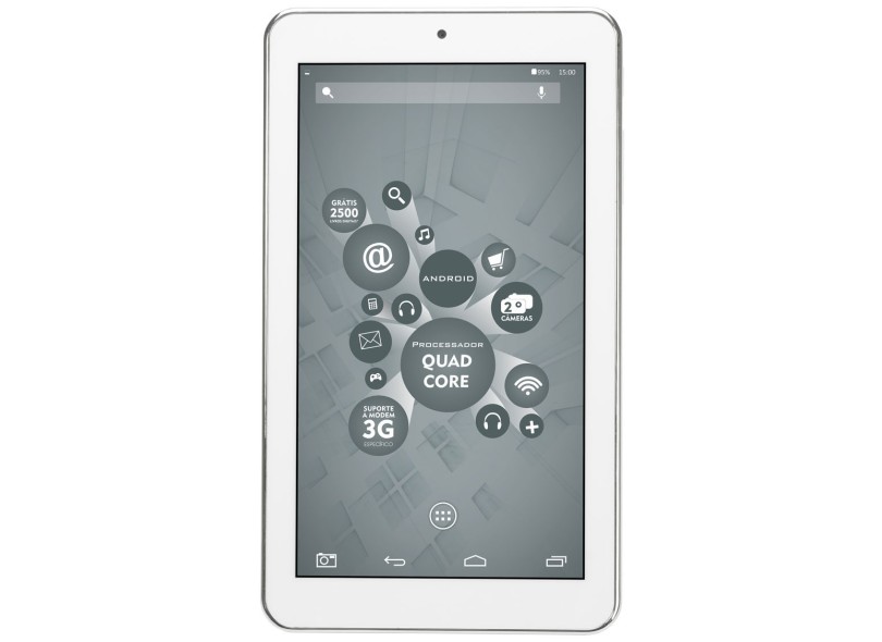 Tablet DL Eletrônicos 8.0 GB LCD 7 " Android 4.4 (Kit Kat) X-Quad