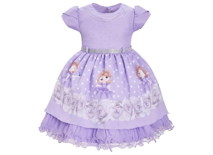 Vestido Infantil Princesinha Sofia