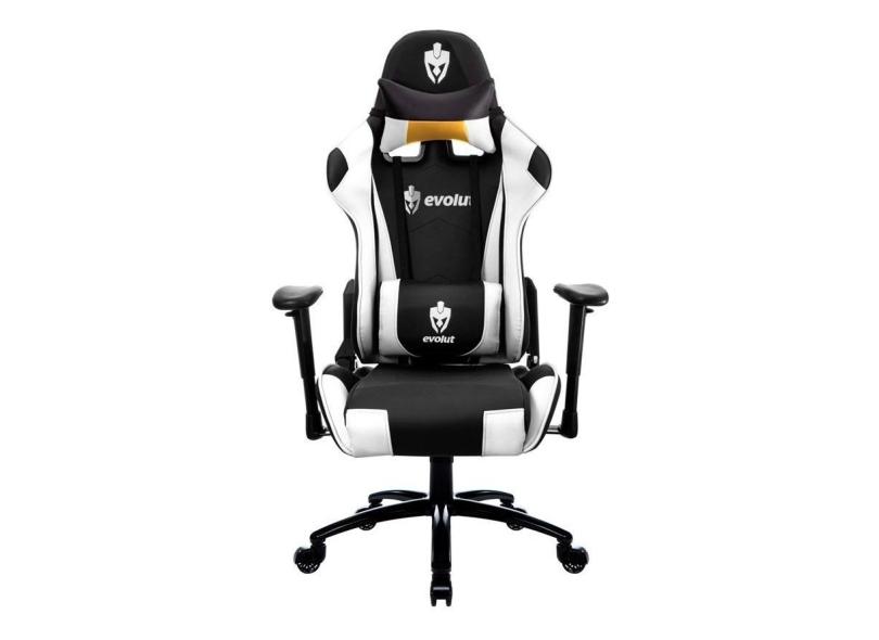 Cadeira Gamer Evolut Eg900 Branco/preto/dourado Reclinável