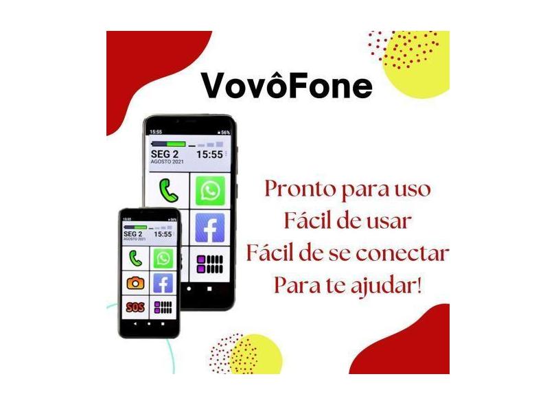 Celular Do Idosos Vovôfone 64Gb Tela Grande Zap Face Insta - Positivo
