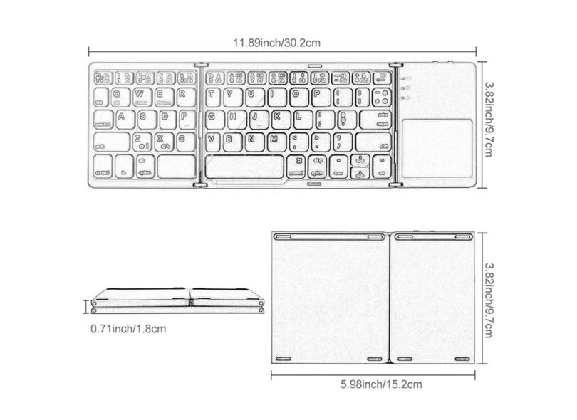 B033 Universal Para Três Sistemas Três Dobráveis Com Teclado Touchpad ...