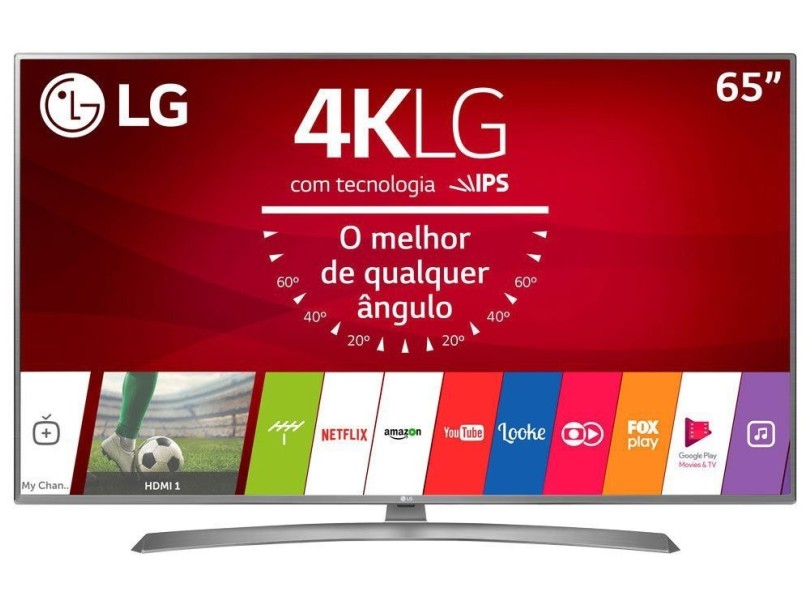 Smart TV TV LED 65" LG 4K HDR Netflix 65UJ6585 4 HDMI