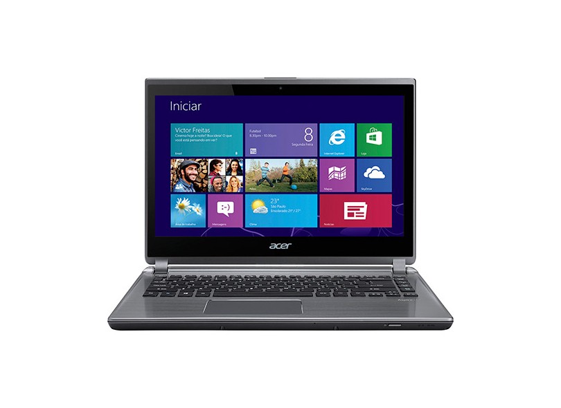 Ultrabook Acer Aspire M Intel Core i5 3337U 3ª Geração 6 GB de RAM HD 500 GB SSD 20 GB LED 14" Windows 8 M5-481PT-6851