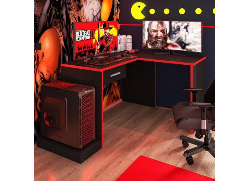 Mesa Gamer de Canto com Gaveta Wayra
