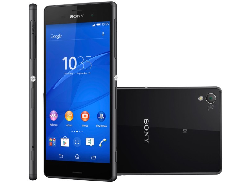 Smartphone Sony Xperia Z3 D6633 Câmera 20,7 MP 2 Chips 16GB Android 4.4 (Kit Kat) Wi-Fi 3G 4G