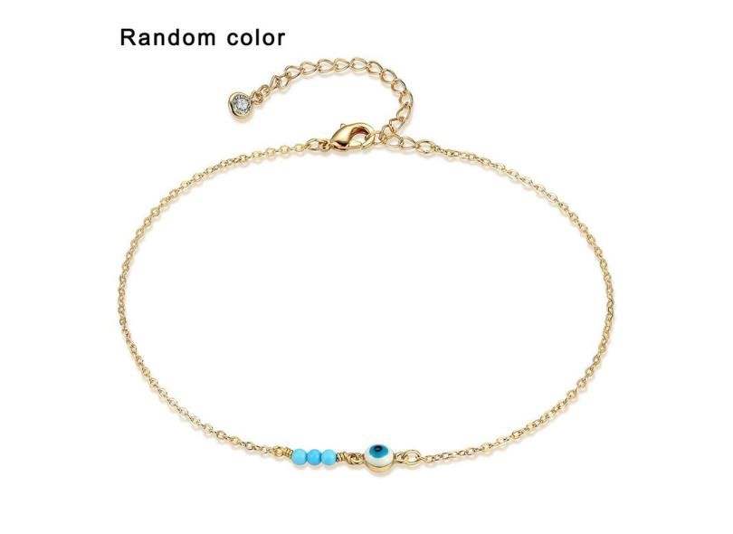 Cadeia Cruz Tassel Pé Dainty tornozelo pulseira de ouro 14k minúsculo
