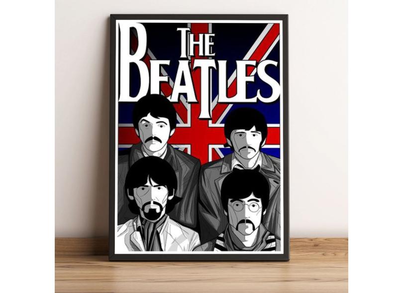 Quadro decorativo The Beatles desenho Banda De Rock com o Melhor Preço ...
