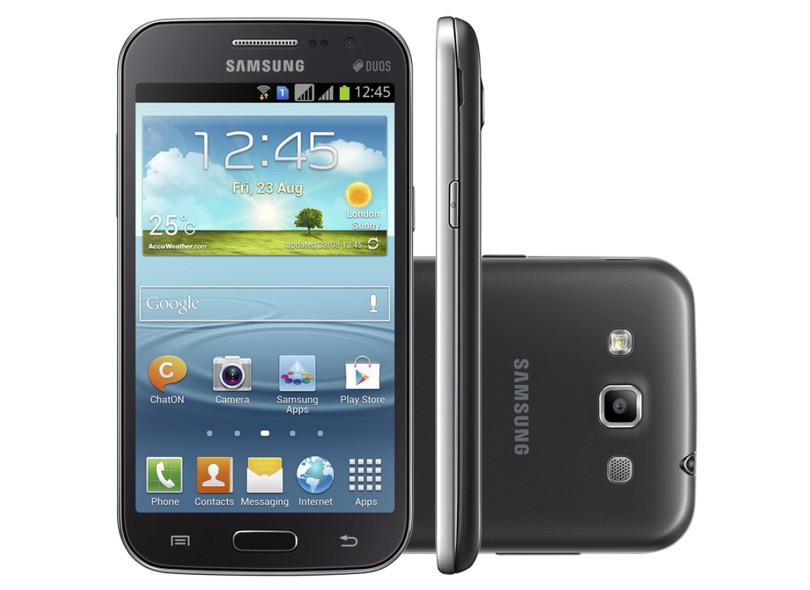 Smartphone Samsung Galaxy Win Duos GT-I8552 Câmera 5,0 MP 2 Chips 8GB Android 4.1 (Jelly Bean) Wi-Fi 3G