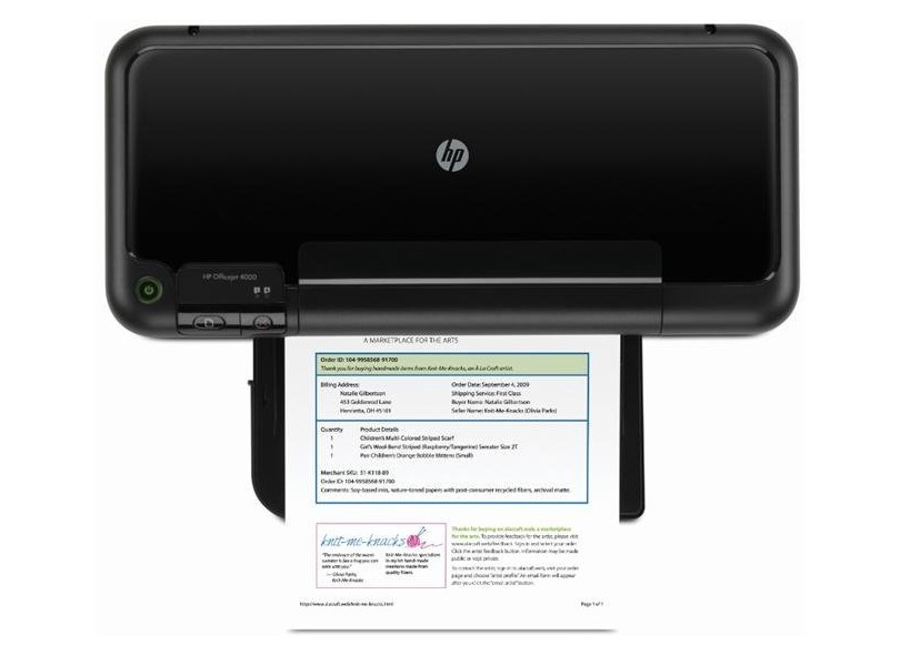 Impressora HP Officejet 4000 - K210 Jato de Tinta Colorida