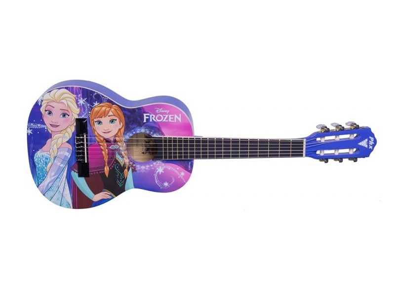 Violão Acústico Infantil 6 Cordas Clássico Phoenix Disney Frozen Elsa e Anna VIF-2