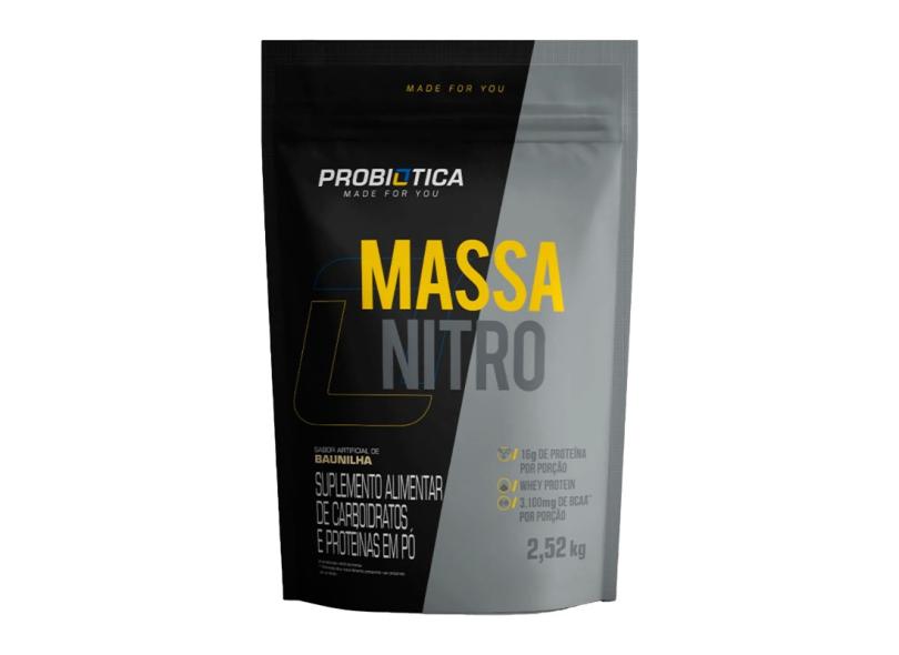 Massa Nitro Whey Protein Probiótica 2.52kg Vários Sabores