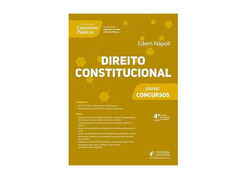 Direito Constitucional Para Concursos - Edem Nápoli - 9788544225950