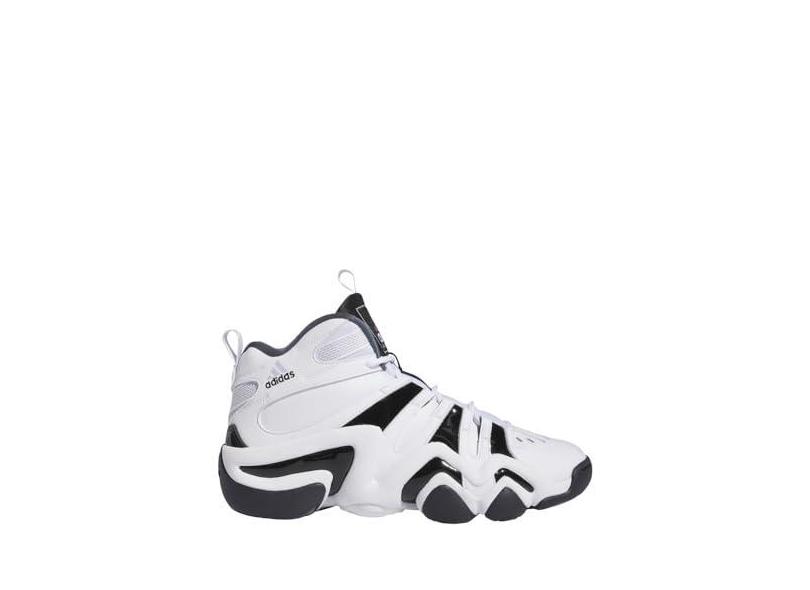 adidas Tênis unissex Crazy 8 - basquete, cano alto, Branco nuvem/preto central/roxo universitário, 40 BR