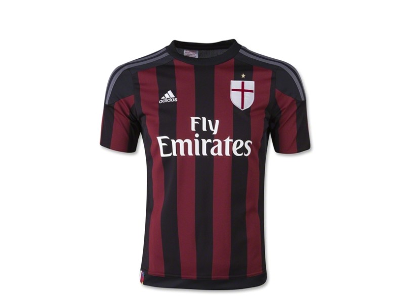 Camisa Torcedor Infantil Milan I 2015/16 sem número Adidas