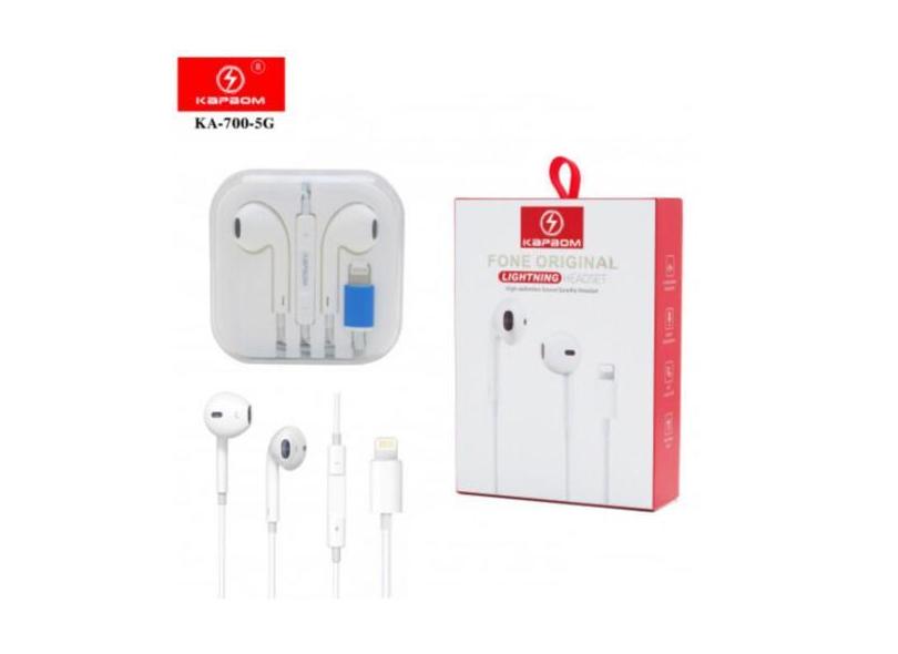 Fone de Ouvido Lightning IOS com Microfone - Kapbom