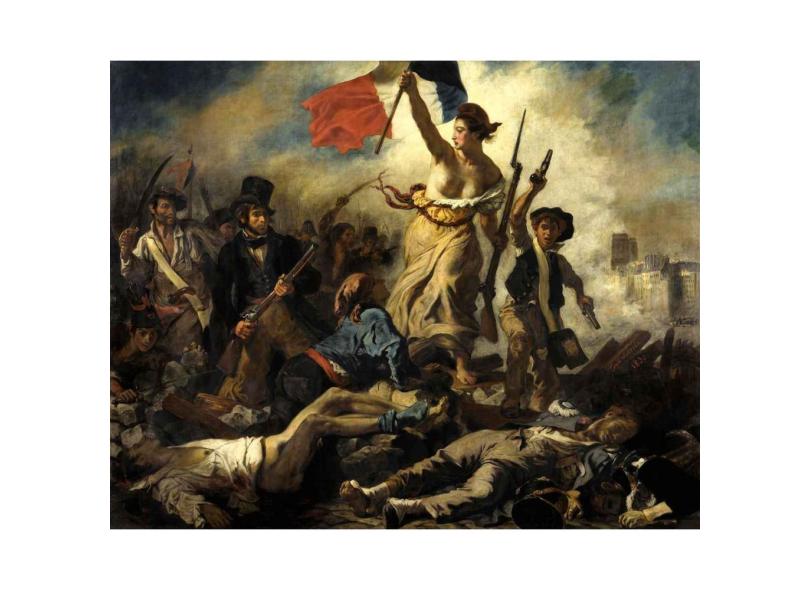 A Liberdade Guiando o Povo - Eugène Delacroix - 50x63 - Tela Canvas ...