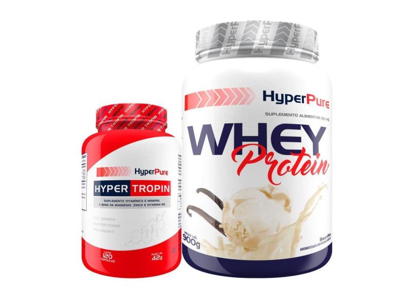 Kit Whey Protein 900g + HYPER TROPIN 120 Cáps - HyperPure em Promoção é ...