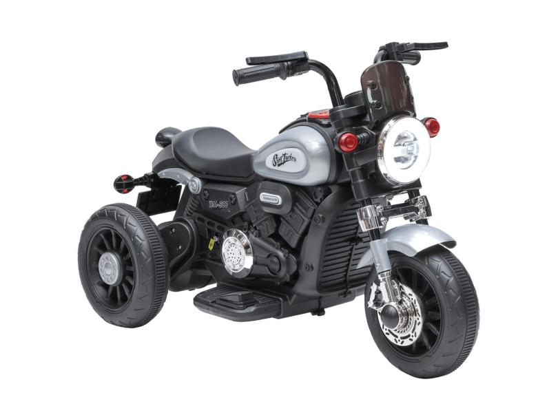 Mini Moto Eletrica Infantil Zippy Toys Harley Tracker 6V Cinza