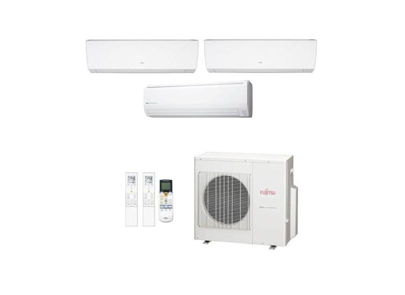 Ar-Condicionado Multi Split Inverter Fujitsu 27.000 (2x Evap HW 12.000 + 1x Evap HW 18.000) Quente/Frio 220V