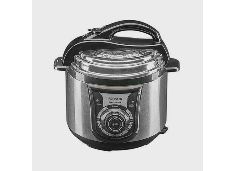 Panela De Pressão Elétrica Inox Agratto 4l Painel Com Timer Pe-01 800w 127v