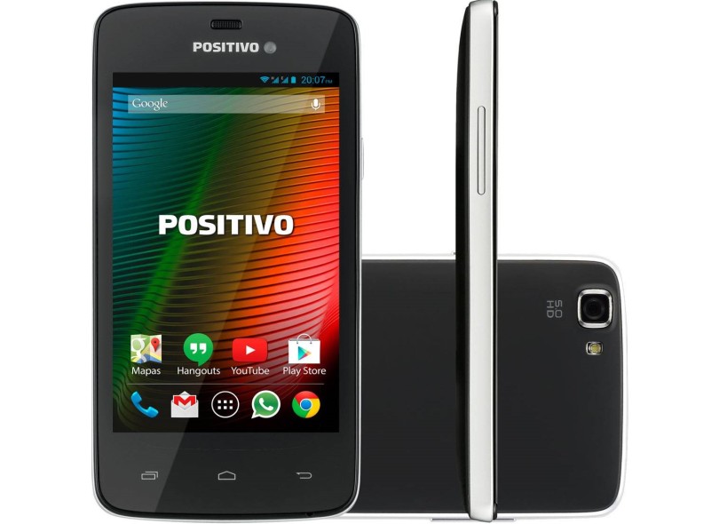 Smartphone Positivo S440 Câmera 5,0 MP 2 Chips 4GB Android 4.4 (Kit Kat) 3G Wi-Fi