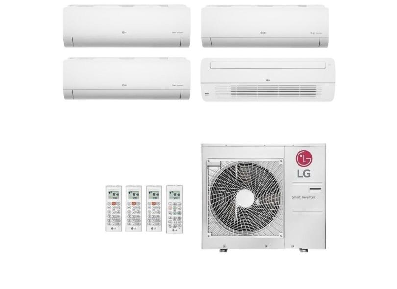 Ar-Condicionado Multi Split Inverter LG 36.000 (3x Evap HW 9.000 + 1x Evap Cassete 1 Via 12.000) Quente/Frio 220V