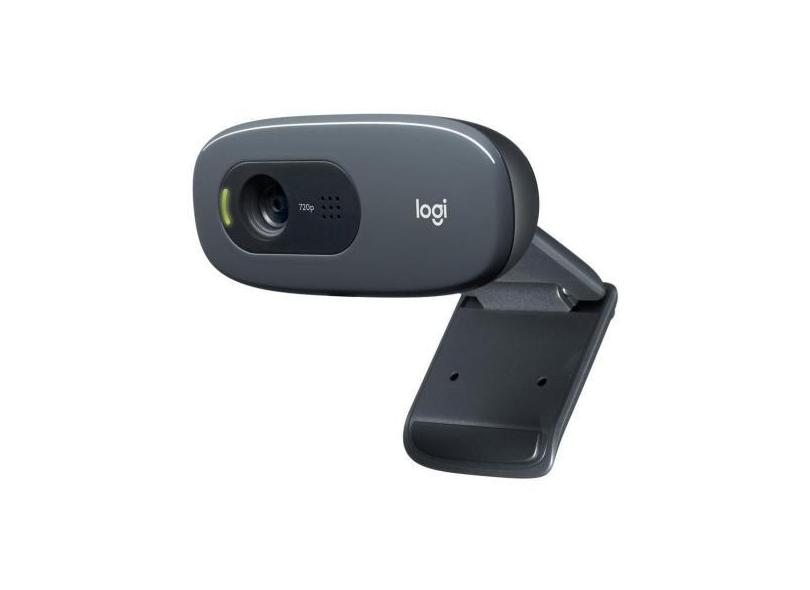 Webcam HD Logitech C270, 720p, 30 FPS, Microfone Integrado, USB 2.0 - 