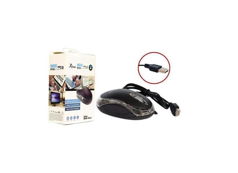 Mouse Optico USB para PC e Notebook Preto KP-M611 KP-M611 KNUP