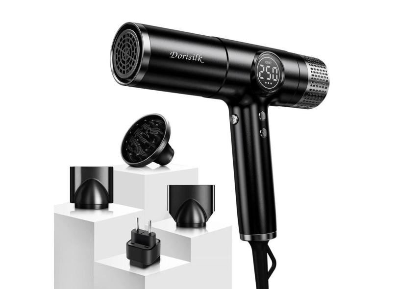 Secador de cabelo dorisilk Dual Voltage 1875W com motor sem escova