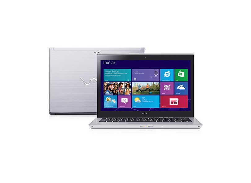 Ultrabook Sony Vaio Intel Core i5 3317U 3ª Geração 4 GB 320 GB LED 13,3" Touchscreen Windows 8 SVT13127CBS