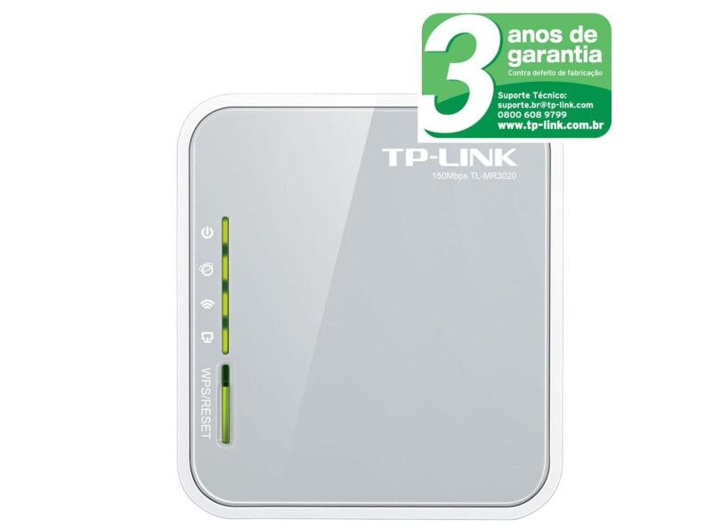 Repetidor e Roteador 3G/4G TP-Link TL-MR3020 150Mbps WiFi Multifuncional