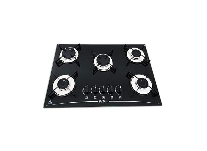 Cooktop 5 Bocas Electrolux GC75V a Gás Preto 110v-220v