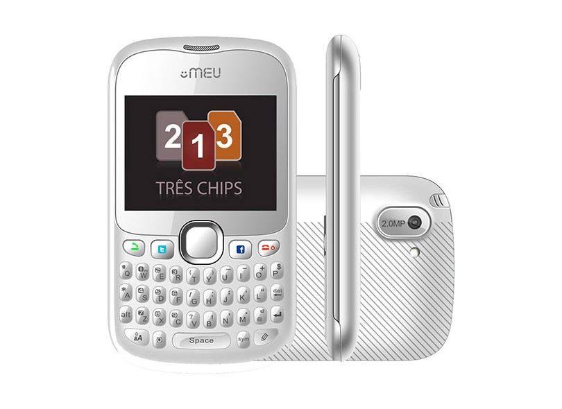 Celular Meu SN66 Câmera Desbloqueado 3 Chips Wi-Fi