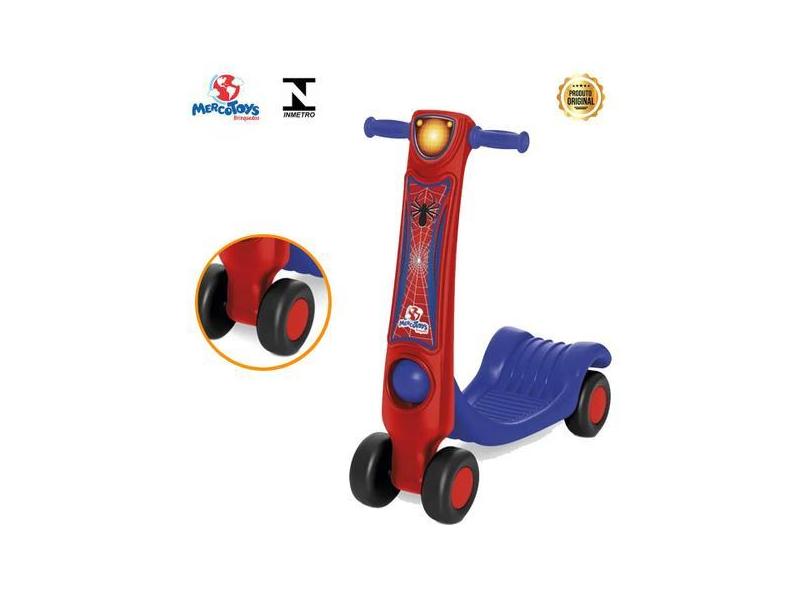 Patinete Mercotoys Patitoys Meninos Azul E Vermelho Para Crianças