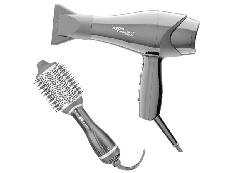 Kit Taiff New Tourmaline Íon 127V - Secador 2100W + Escova 1200W