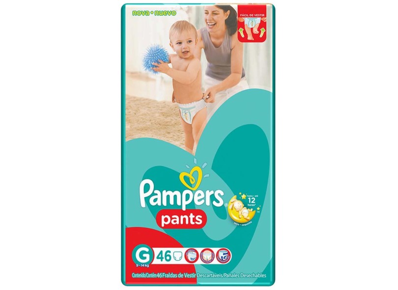 Fralda Pampers Pants G 46 Und