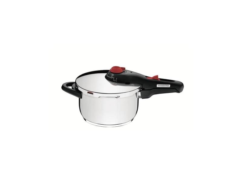 Panela De Pressão 4,5l Tramontina Aço Inox Fundo Triplo Solar