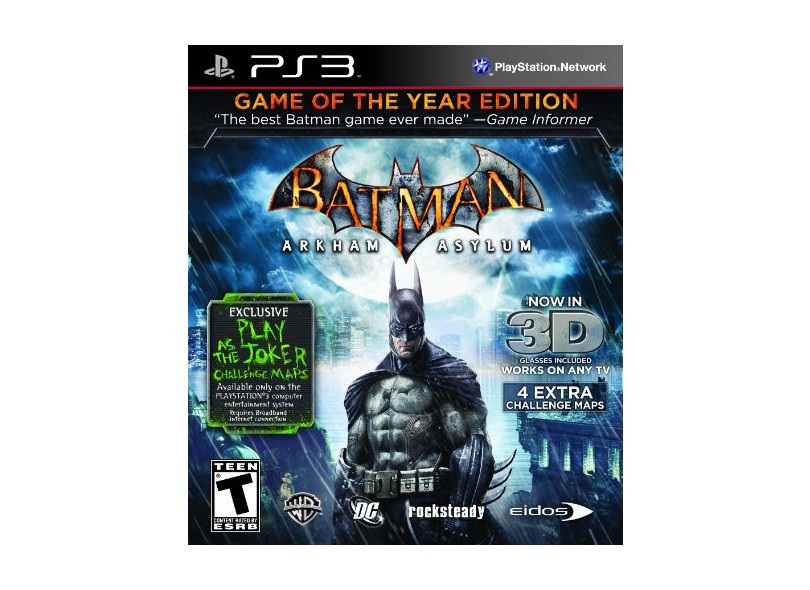 Batman: Arkham Asylum Game of the Year Playstation 3 Game