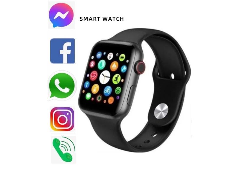 Smartwatch Para Android Samsung Xiaomi Feminino Masculino Preto No Brasil Pronta Entrega