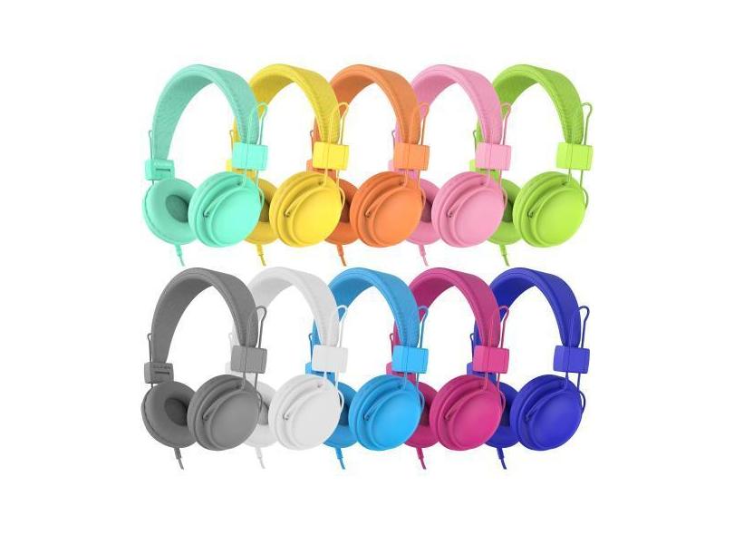 Fones de ouvido AILIHEN Kids HD850 com microfone, pacote com 10 unidad
