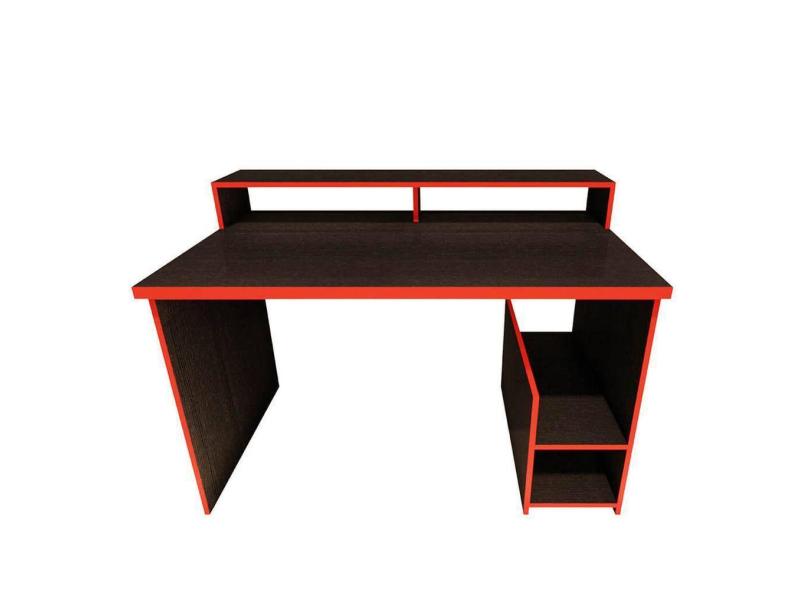 Mesa Gamer para Dois Monitores Preto e Vermelho Lilies Móveis