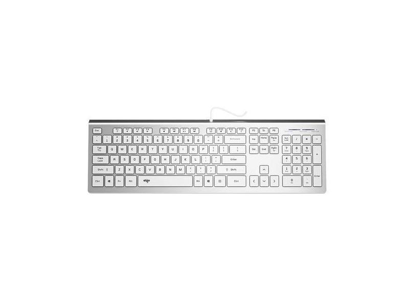 Teclado Mecanico Aigo V700 / USB Extension - Prata