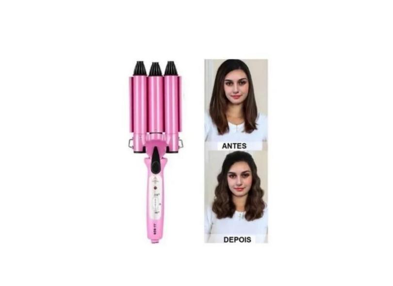 Chapinha Modelador Cabelo Cerâmica Tri-Ondas Ondulado - Junjun Electra