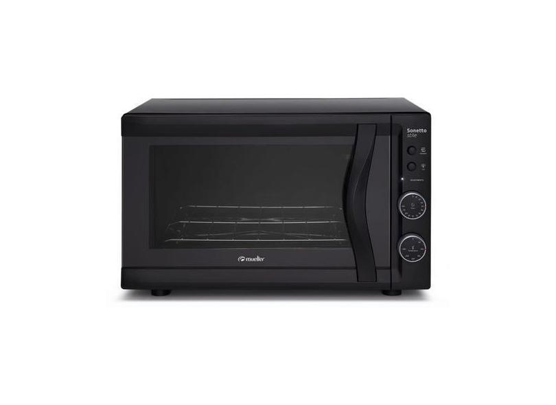 Forno Elétrico De Bancada 44 Litros Sonetto Preto Fosco Mueller