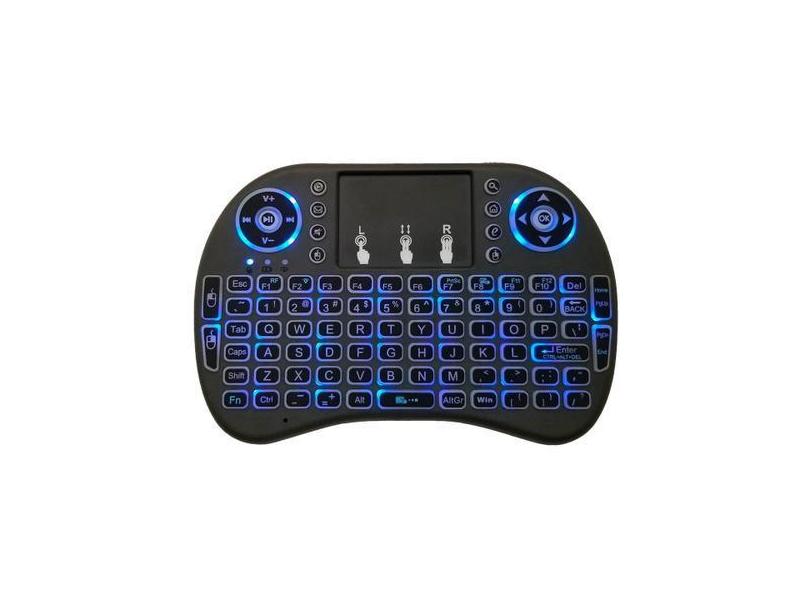 Teclado Mini USB com Iluminação LED Ideal para Dispositivo e TV - CORR