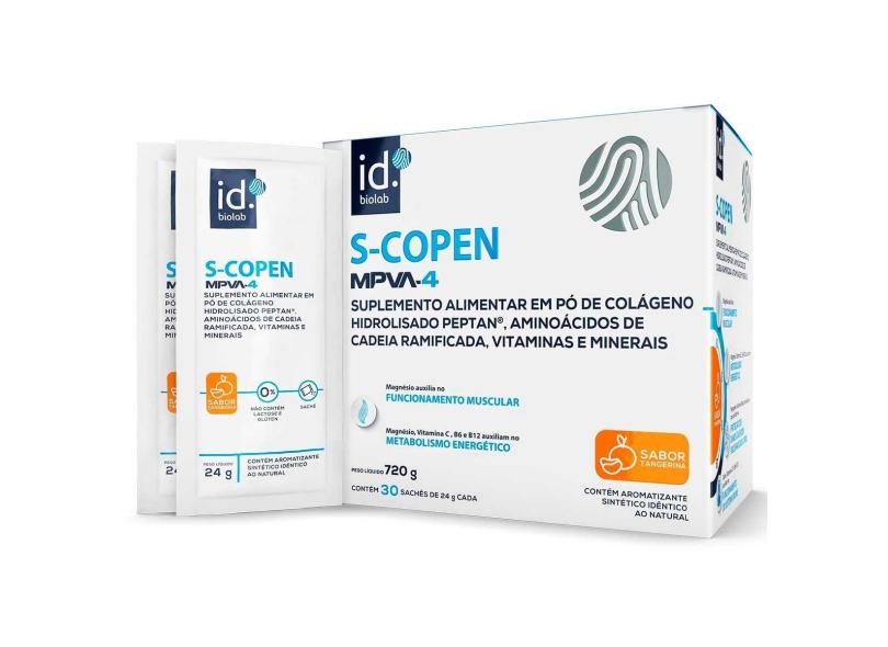 S-Copen MPVA-4 Sabor Tangerina - 30 sachês de 24g cada Biolab 30 Sachês